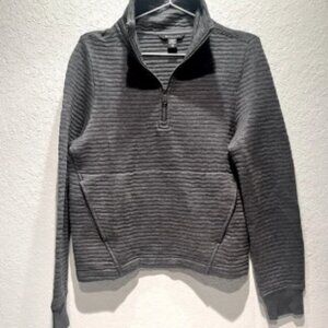 Athleta ribbed‎ grey half zip sweater size XS